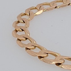 Pre Owned 9ct Mens Curb Bracelet ZB776
